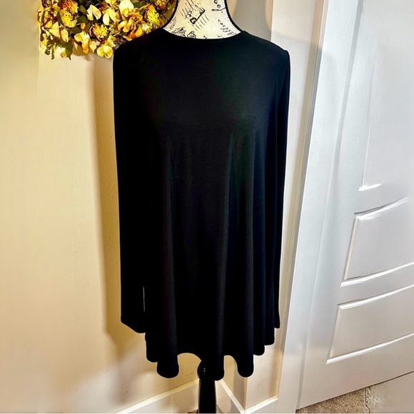 SHOW ME YOUR MUMU Scoop Neck Long Sleeve Curved Hem Tunic Top Sz L - Picture 10 of 10